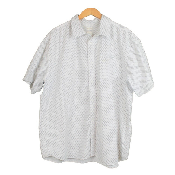 COLOURS Alexander Julian Men's Short Sleeve Button Shirt 100% Cotton White 2X - Picture 1 of 6